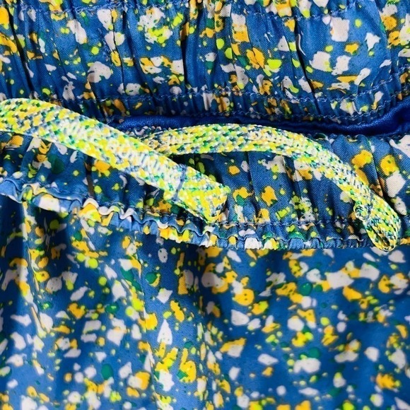 Nike Dri Fit Blue Yellow Running Shorts Sporty Lined Active XS - Picture 6 of 10